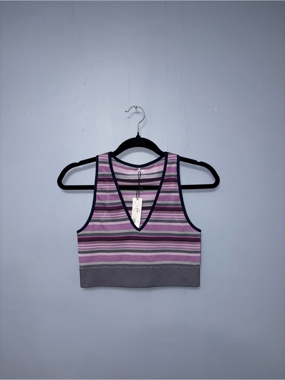 Garage | Purple Printed Cropped TankTop NWT | Size Medium